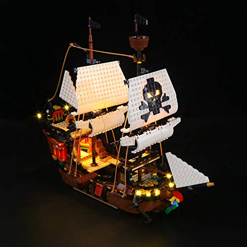 RTMX&kk USB-Schnittstelle Leuchten Kit Spielzeug Für Piratenschiff Bausteinen Modell, Led Beleuchtungsset Kompatibel Mit… – Bild 5