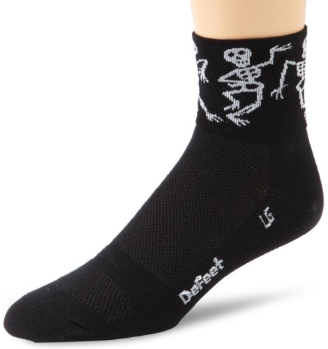 DEFEET Men s Aerator Bone Shaker Sock, Black, Large