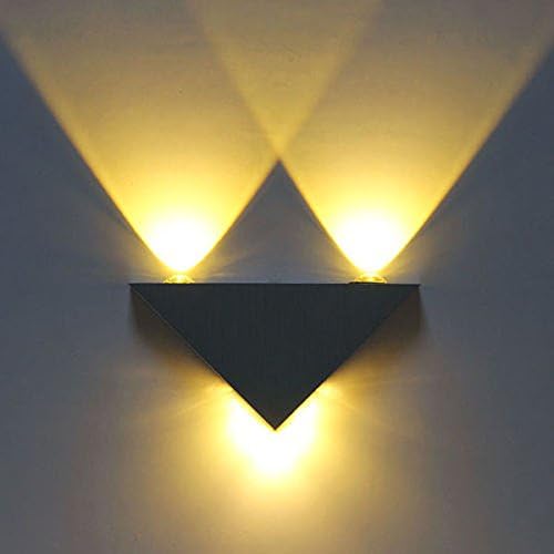 Wall Sconces Set of Two Modern 3w High Power 3 LED up Down Wall Lamp Spot Light Pathway Sconce Lighting #2pcs (Wram White)