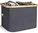 HENNEZ Kosz do przechowywania 40 l, kompatybilny kosz do regału IKEA KALLAX Box – kosz do przechowywania, kosz filcowy, mały, szary – pudełko do przechowywania, kosz regałowy, filcowy do przechowywania, skrzynia z materiału, składany kosz na pranie