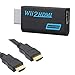 Thlevel Adattatore Wii HDMI Wii a HDMI 1080P / 720P con Jack da 3,5 mm Audio e Cavo HDMI da 1,5 m e Porta HDMI- Supporta Tutte le Modalità di Visualizzazione Wii (Nero)