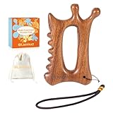 Olaemuo Wooden Gua Sha Tool for Face&Body - 6 in 1 Facial Massager for Lymphatic Drainage - Guasha Body Sculpting Tools Therapy Massage Tool for Cellulite,Jaw Lifting,Muscle Relief - Skin Care Gifts
