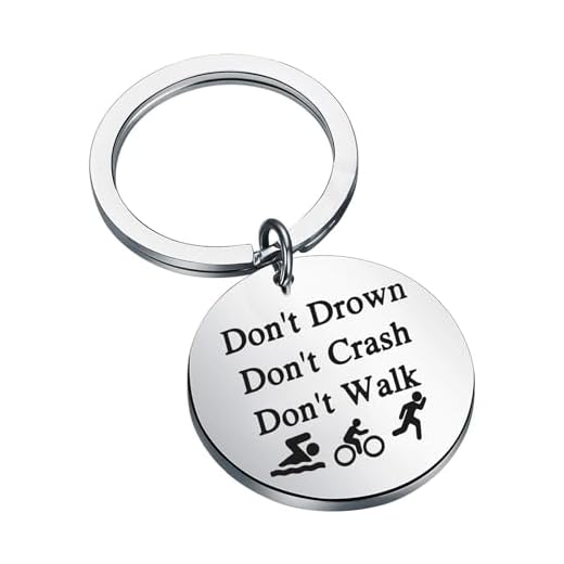 Lueear Llavero de los triatlones, llaveros inspirados | Llaveros decorativos inspiradores para deportistas | Llaveros compactos de triatlón de acero inoxidable para deportistas, entusiastas del