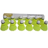 Badminton Shuttlecocks 12-pack Nylon Shuttlecocks Birdies Balls High Speed Badminton Balls with Great Durability Stability Suitable for Indoor Outdoor Sports Training Tube of 12