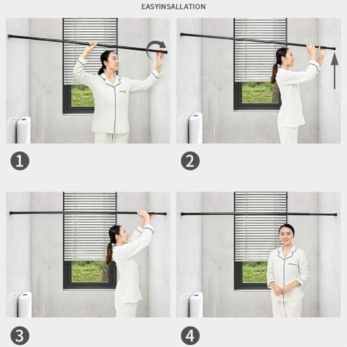 Tringle à rideau de douche extensible pour aménager les petits espaces de douche - 5