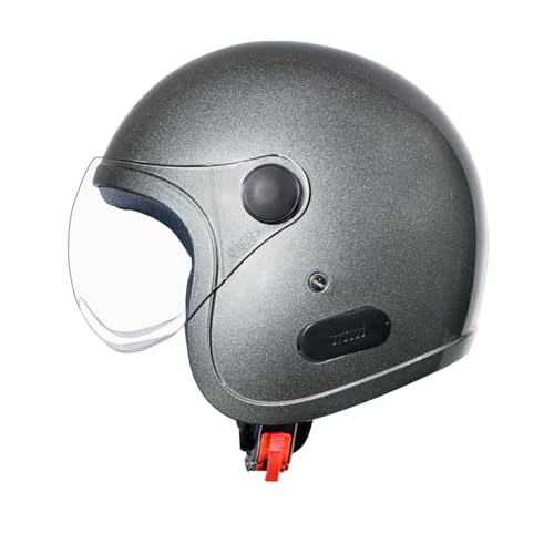 Image of Studds Jet Open Face ISI Certified Helmet with Chopper Visor Gun Grey - XL