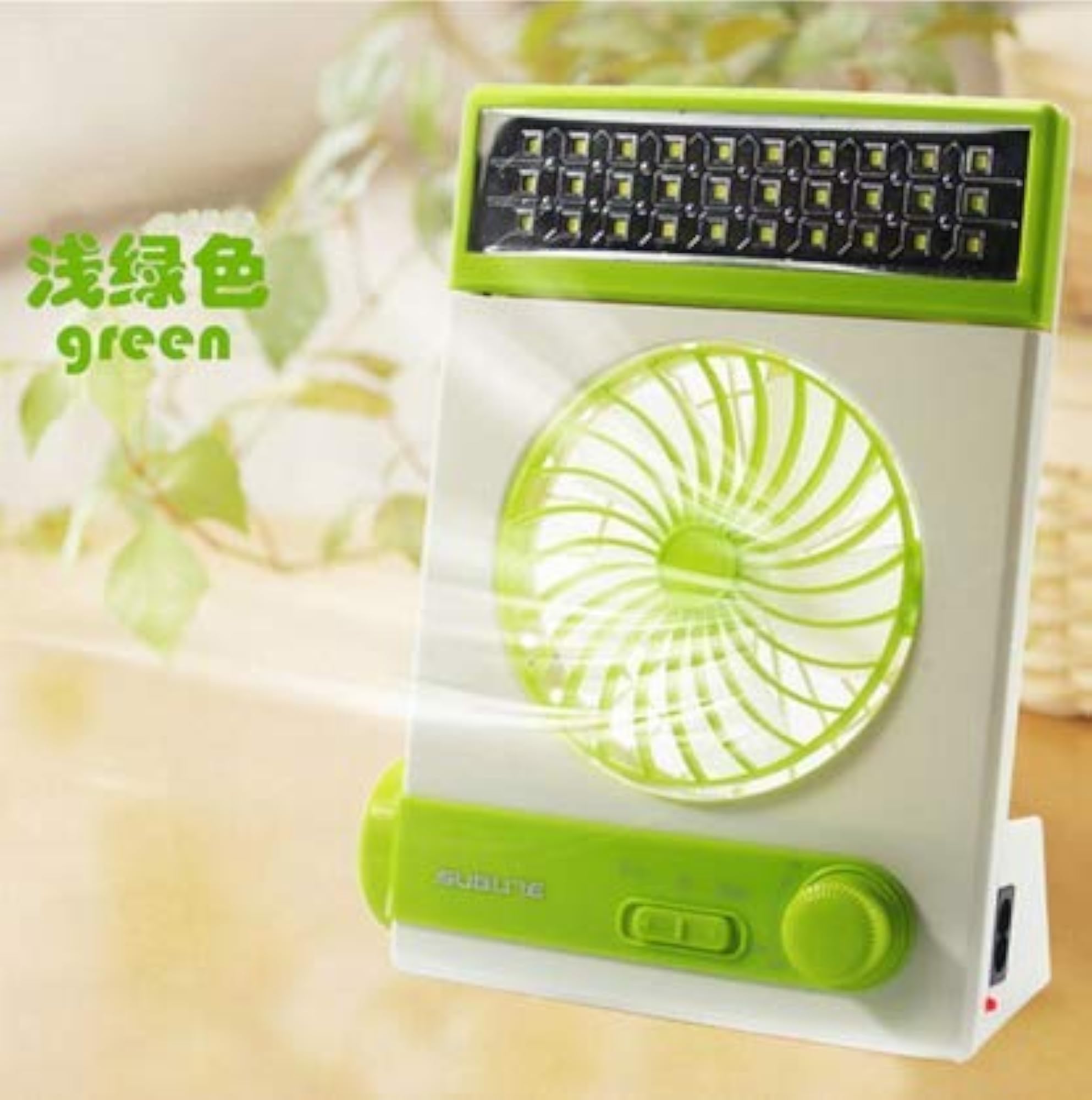 Portable Creative Table Lamp with Mini Electric Fan