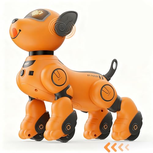 VATOS Robot Dog Toy for Kids, Voice & 2.4GHz Remote Control Robot Pet with Interactive Touch Sensors, Over 20+ Responses, Program Mode, Robotic Puppy Toy for Kids Boys & Girls