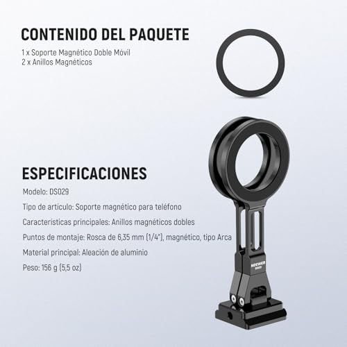 Accesorio Móvil Cámara Neewer DS029 para iPhone MagSafe y Android Trípode 7