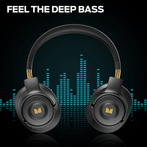 Image of Monster Persona SE ANC Active Noise Cancelling Headphones, Over Ear Bluetooth Headphones Wireless, 60H Playtime, HiFi Stereo Audio, Deep Bass, Built-in Mic, Memory Foam Ear Cups for Home (Black)