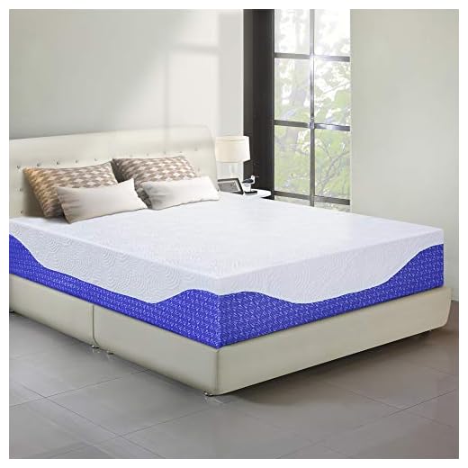 PrimaSleep 12 Inch Multi-Layered I-Gel Infused Memory Foam Mattress/Cobalt Blue/King