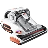 JIGOO T600 Aspiratore per materassi con luce UV e vibrazione, 700W 15kpa aspirapolvere antiacari, rimuove il 99,9%, indicatore LED, 60 ℃ 5s, riscaldamento rapido, 72 dB Design silenzioso