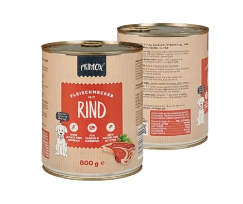 Primox | Rind 2x6x800g | Sparpaket | Hundefutter