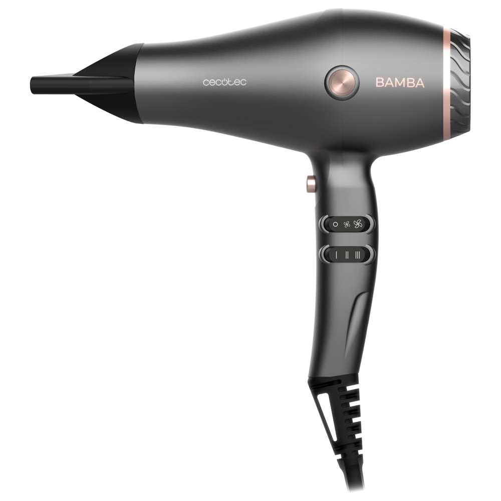 Cecotec Secador Bamba IoniCare Harmony, Motor con 2600W, Ajuste de temperatura y velocidad, Tecnología HairCare, Ion Real, Cable de 1,8m, Incluye 2 boquillas de precisión, Función de Aire Frio-image
