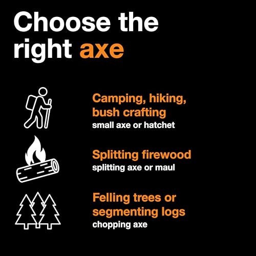 Image of Fiskars X17 Splitting Axe, Tree Branch Cutter and Wood Splitter (23.5-Inch Axe) with Shock-Absorbing Handle