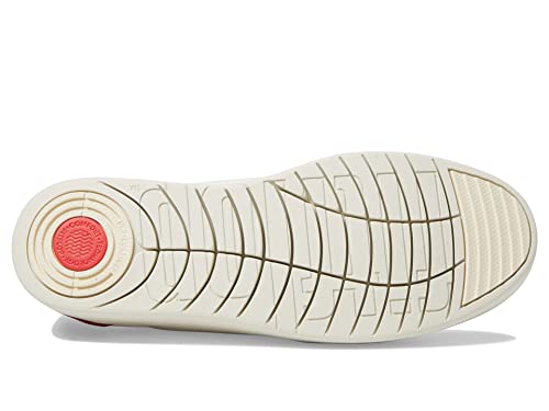 Fitflop™ Women's Rally Leather/Suede Panel Sneaker, Urban White/Rich Red, Size 8.5 #TOP2