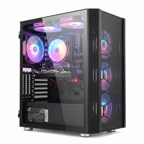 STGsivir Gaming PC, GeForce RTX 2060 Super 8GB GDDR6, Core i5-10400F bis zu 4,3 GHz, 16 GB DDR4, 1TB SSD, WiFi 6, BT 5.0, RGB-Ventilateur x6, Windows11 Pro, Gamer PC Computer Desktop