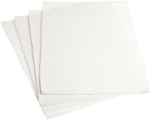 DII Basics White Ribbed Placemat, Set of 4