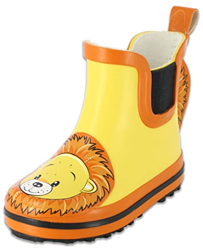 Beck Chłopcy unisex dziecięce kalosze Little Lion, żółte, 26 EU