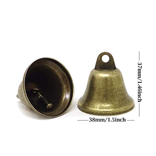 Honbay 20Pcs 38Mm/1.5Inch Vintage Bronze Jingle Bells For Dog Potty Training, Housebreaking, Making Wind Chimes,Christmas Bell And Etc #TOP1