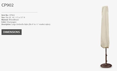 Miniatura 8 de Treasure Garden Modelo CP920 - Funda para sombrilla voladiza para AKZAKZSQ, AKZ13  AKZRT (no es compatible con AKZSQ11)