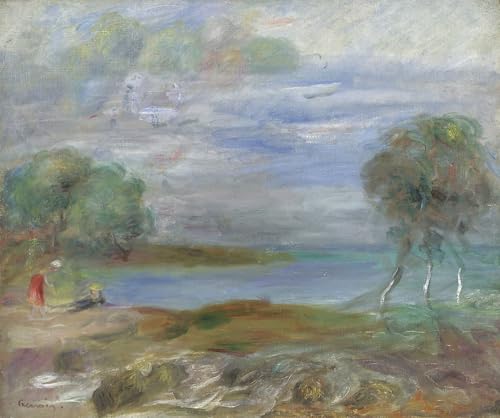 Impression toile Deux personnes à l'eau Renoir affiche d'art Premium 60x90cm