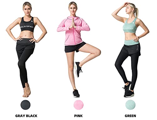 Tongxinhua 5 Pcs Workout Outfits Set For Women, Sport Suits Fitness Athletic Outfits Set For Doing Yoga, Dancing, Fitness(Pink-Xl) #TOP5