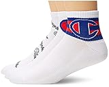 Champion mens Multi Logo Sock, 3-pair Ankle Sock, White Assorted, 6 12 US