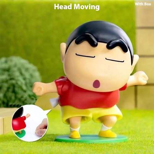 Image of Shinchan Anime, Action Figure Anime Sleeping Poseable Doll - Car Dashboard & Desk Decoration, Funny Collectible Toy for Fans and Adults (Safe for Ages 6+) (Shinchan Dancing)