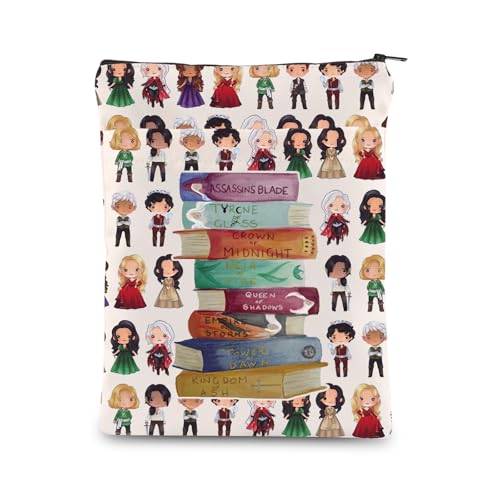 KEYCHIN Throne Book Lover Novel Series Book Sleeve Bookish Gifts Midnight Crown Book Cover Protector for Bookish Bookworm (Throne Gl-BS)