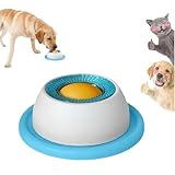 Lick Bowl Für Hunde, Nassfutter Lick Pad Mit Saugnapfbecher, Hund Leckt Futternapf mit Integrierter Drehkugel für Gelangweilte Welpen Futterausgabe (blau)
