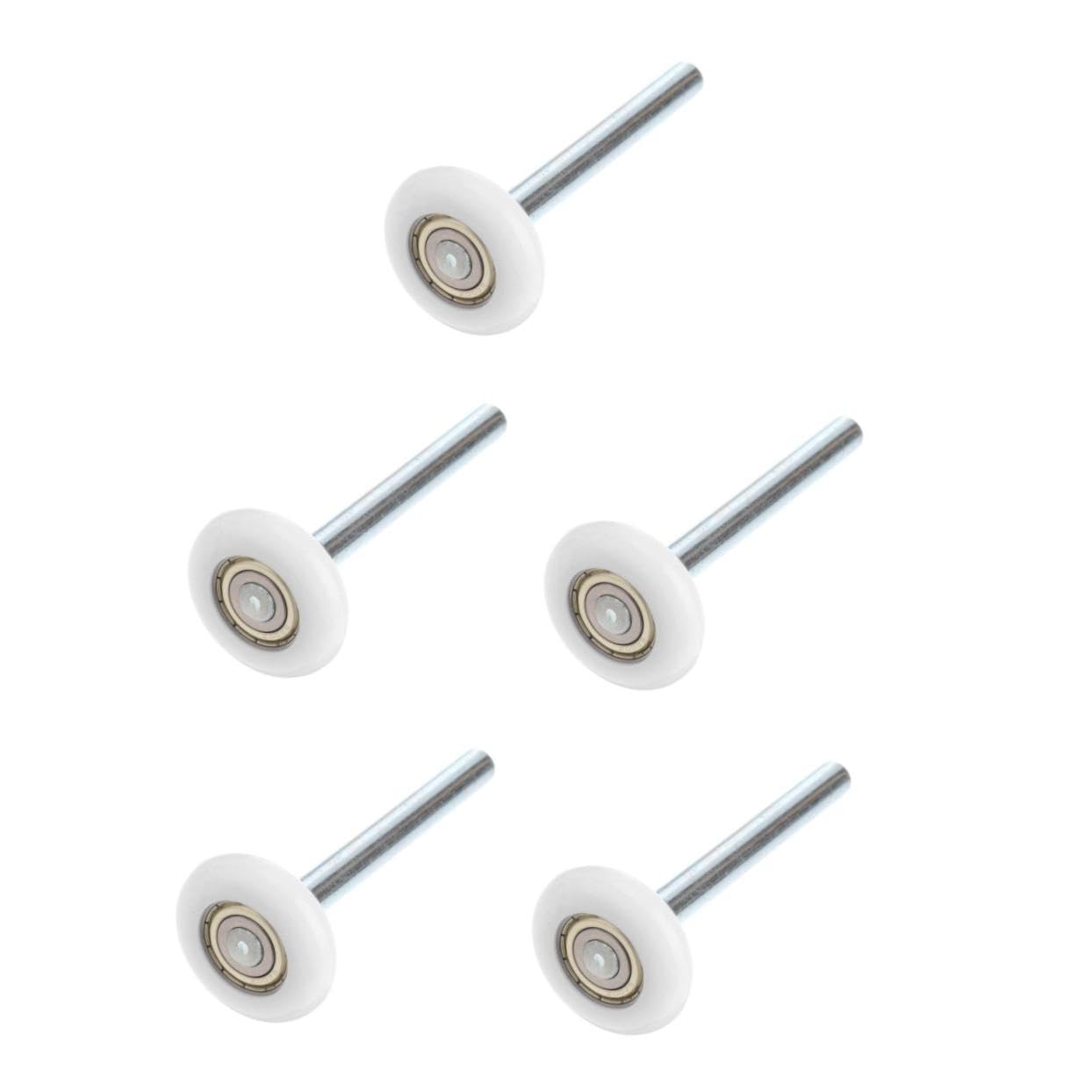 Rodillos de nylon para puertas de garaje residenciales con vástago de rodamiento pack de 5