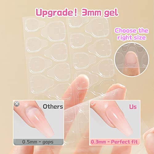 20 Sheets Waterproof Breathable Double Sided Nail Adhesive Tabs, Nail Glue Stickers For Press On Nails(480Pcs) #TOP2