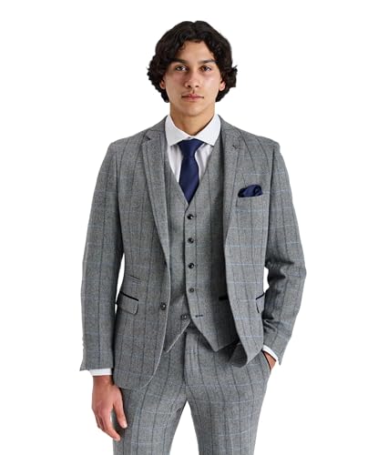 Costume en tweed pour silhouette parfaite gris à carreaux pour en finir avec les tailles standards