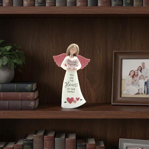 Grandmother Angel Figurine with Heart, Resin Angel Statue “You are the Heart of Our Family”, Meaningful Gift for Grandma, Sentimental Home Decor, 13 cm by PlentifulHome - Used condition - Image 9