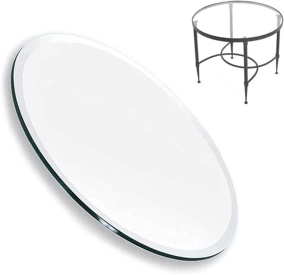 Round Tempered Glass Top, Clear Table Top, 15IN 11IN 20IN 30IN 40IN, Replacement Glass Table Tops, Clear Glass High Gloss, Patio Coffee Dining Table(750mm(30in))