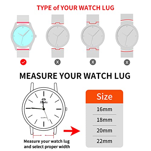 TStrap Leather Watch Straps 20mm - Soft Black Quick Release Watch Bracelet - Smart Watch Strap for Men Women Replacement – 14mm 16mm 18mm 19mm 20mm 21mm 22mm 23mm 24mm, Grey Strap/Black Clasp, 20mm