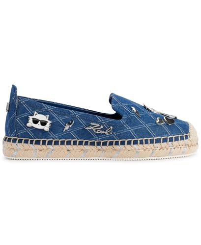Image of Karl Lagerfeld Women's Michaela Slip on Espadrille Sandal with Pins