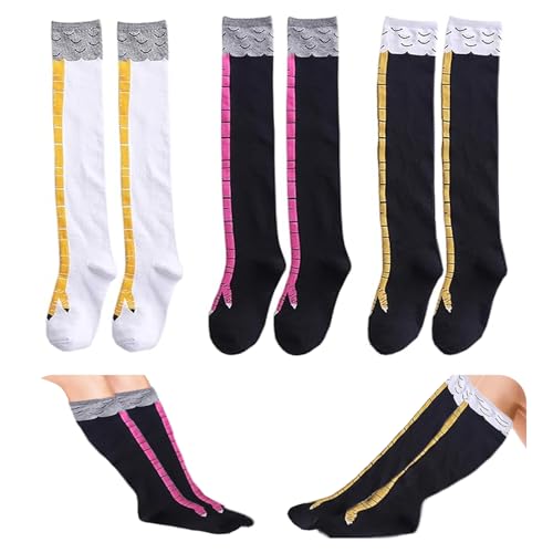 Eterspr 3 Pièces Calzini con Piedi di Pollo Divertenti, Calzini di Pollo, Calzini, Convient pour Halloween, les Fêtes de Carnaval, les Jeux Familiaux