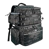 Mochila de Pesca com Cooler Térmico, Bolsa para Equipamentos e 4 Bandejas (3600), Suporte para Varas, Nylon Resistente à Água Salgada e Conforto Respirável para Uso Geral