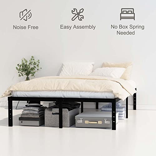 Maenizi Full Size Bed Frame No Box Spring Needed, 16 Inch Heavy Duty Metal Platform Bed Frame Full Support Up To 3000 Lbs, Easy Assembly, Noise Free, Black #TOP3