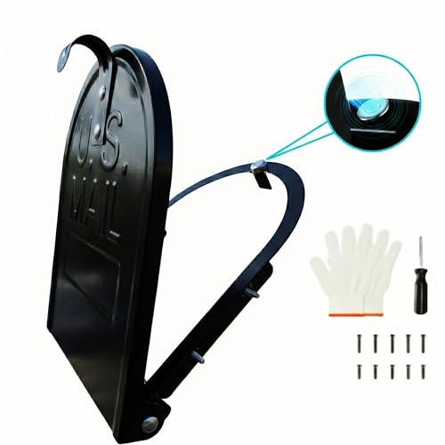 Mailbox Door Replacement - Black Snap-in Retrofit Kit, 6 1/4