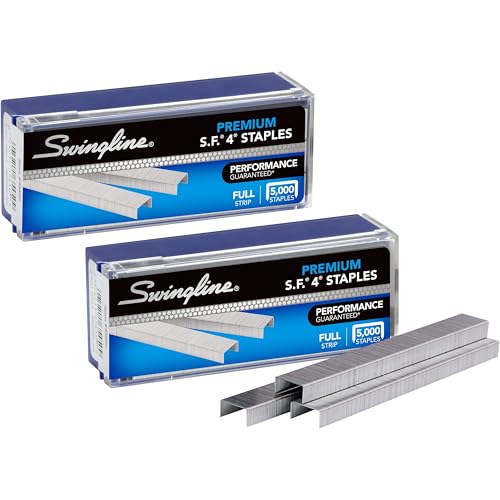 Swingline Staples, 2 Pack, S.F. 4, Premium for Desktop Staplers, 1/4' Length, 210/Strip, 5000/Box (35450)