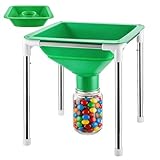 Extra Large Silicone Collapsible Funnel for Harvest Right Freeze Dryer Trays, 15' Wide Mouth Food Transfer Funnel with Height-Adjustable Stand – Fits All Tray Sizes (S/M/L/XL)