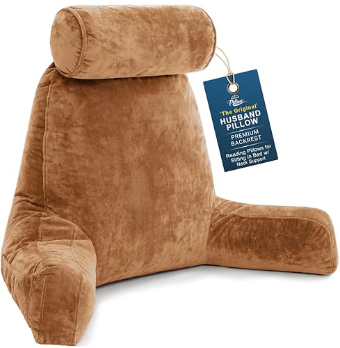 Husband Pillow XXL The Original for Adults - 30" Tall Backrest for Sitting Up in Bed - Firm Support...*