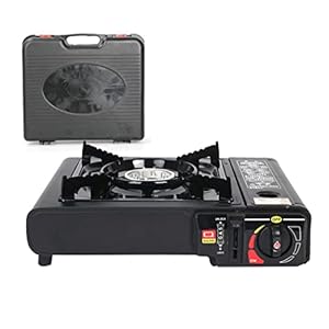 Camping-fornuisaccessoires, draagbare gaskoker met dubbele fornuis voor butane tank liquefied tank