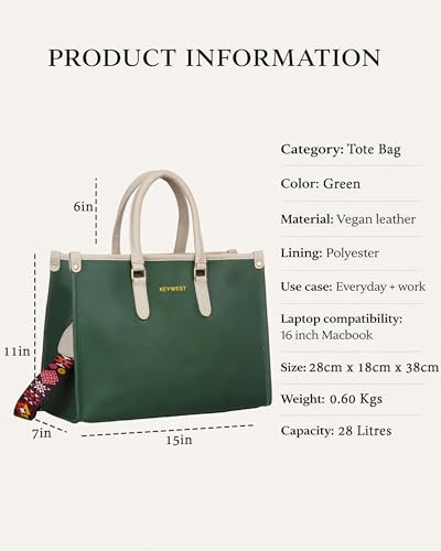Image of Keywest Women's Voyage Luxe Tote Handbag for Women | Hobo Bag for Work | Ladies Purse | Stylish Shoulder Bag | Gift For Women