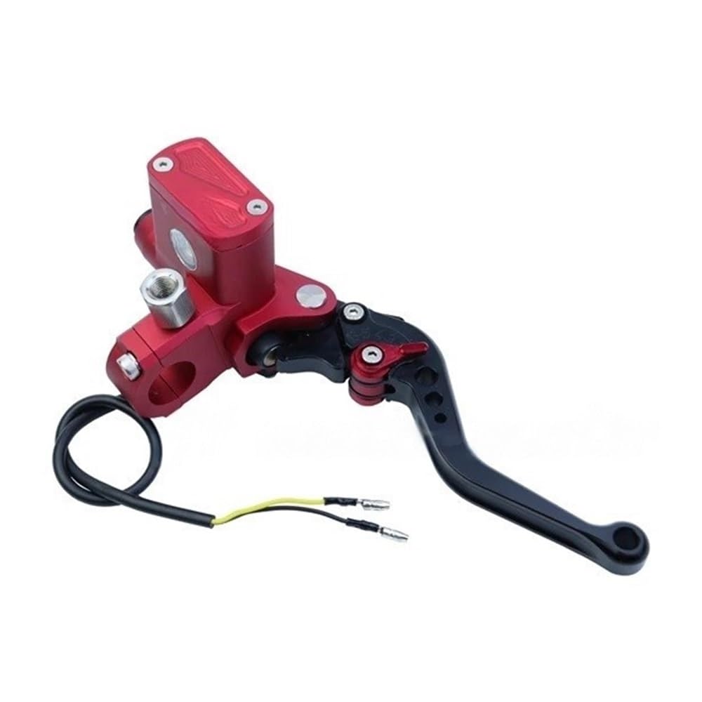 Mlioju Red Right Motorcycle Clutch Lever Master Cylinder Brake Hydraulic Clutch Motorcycle Fluid Reservoir Levers Universal 22Mm For