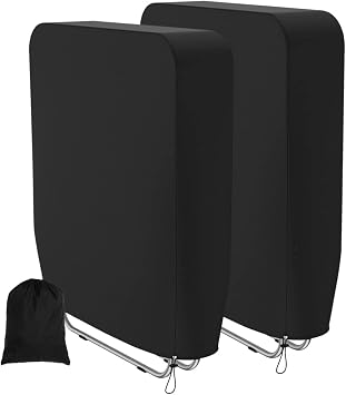 2 PCS Outdoor Garden Chair Covers Folding Sun Lounger Protector Waterproof & Dustproof Patio Reclining Chair Cover with Drawstring & Storage Bag Zero Gravity Chair Cover for Garden Furniture Protect