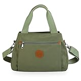 DIRRONA Einfach Damen Segeltuch Umhängetasche Frauentasche Handtasche Casual Reise Schultertasche Multi Tasche Umhängetaschen Damen Nylon Tasche Grün